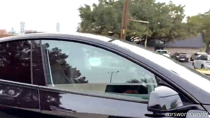 Tesla Shares Soar After Model Y Seen Driving Unattended | Carscoops